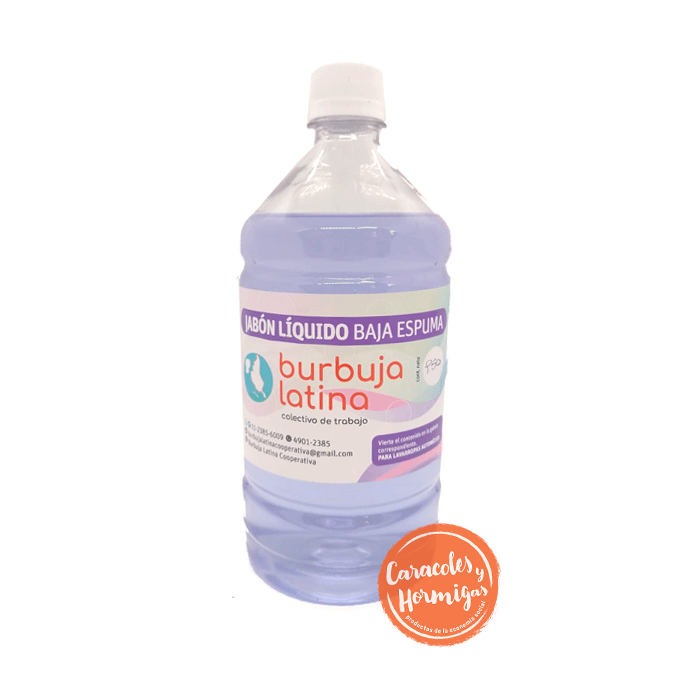 Imagen ilustrativa de Jabon Liquido Baja Espuma para lavarropas "Burbuja Latina" 950ml